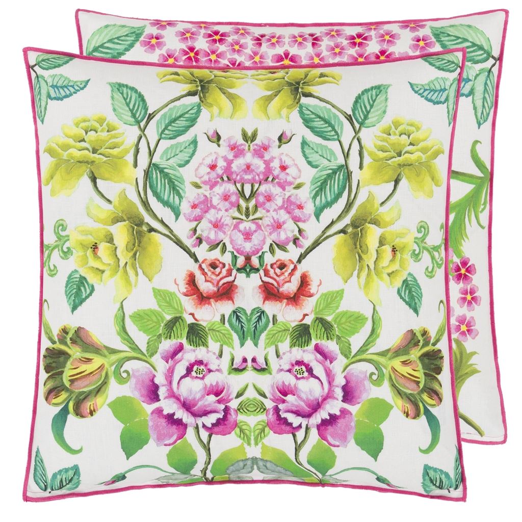 Eleonora Linen Fuchsia Cushion