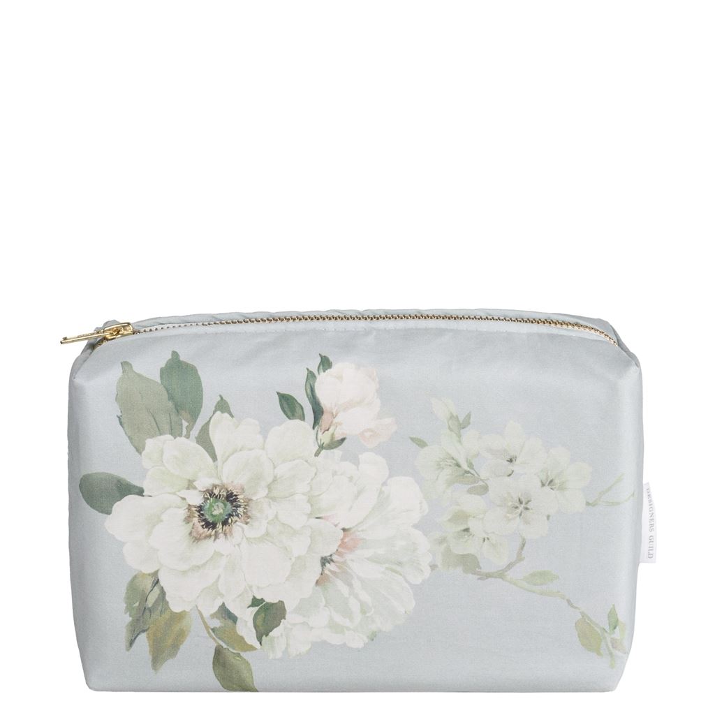 fleurs blanche platinum medium washbag