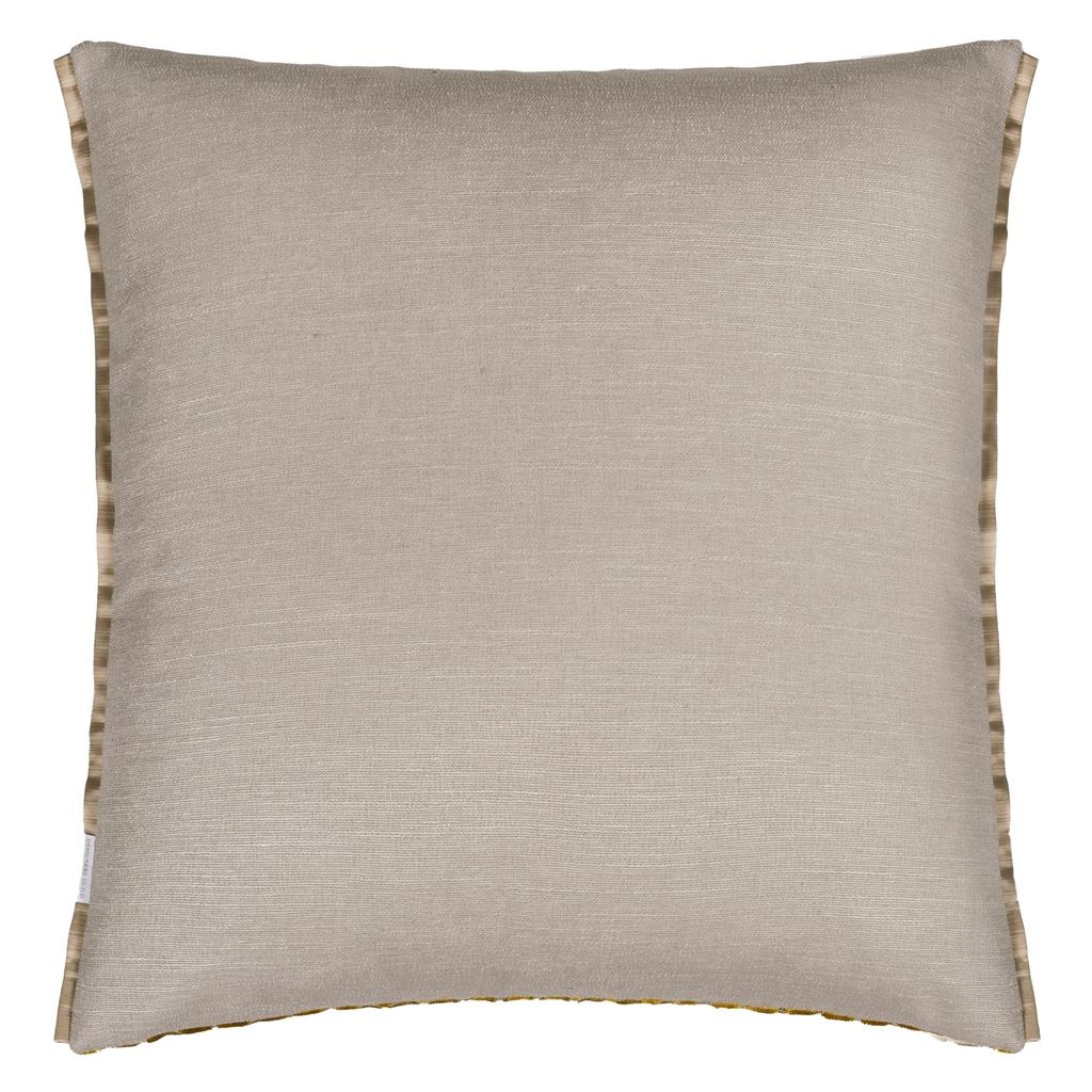 Jabot Mustard Cushion - Reverse