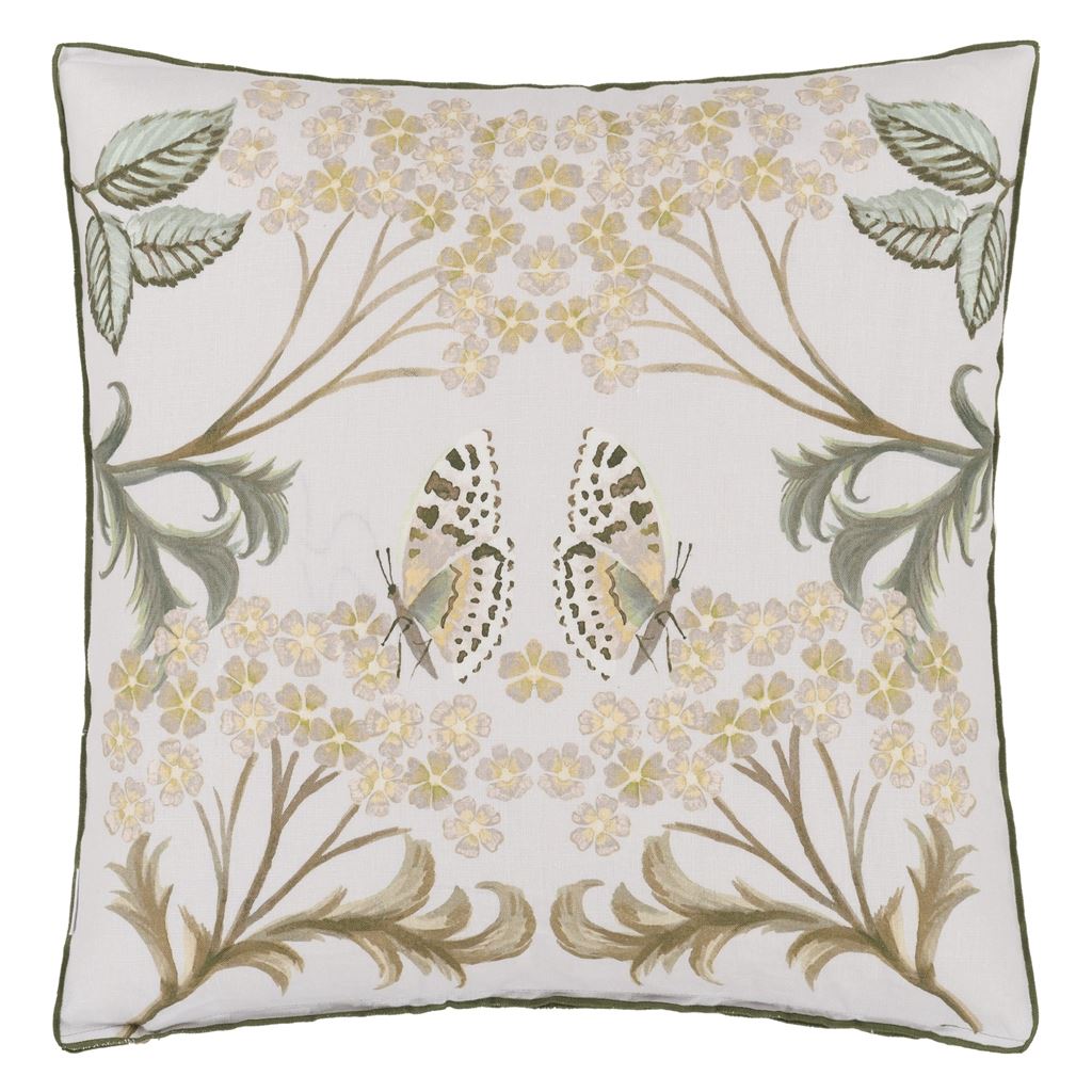 Eleonora Linen Cameo Cushion - Reverse