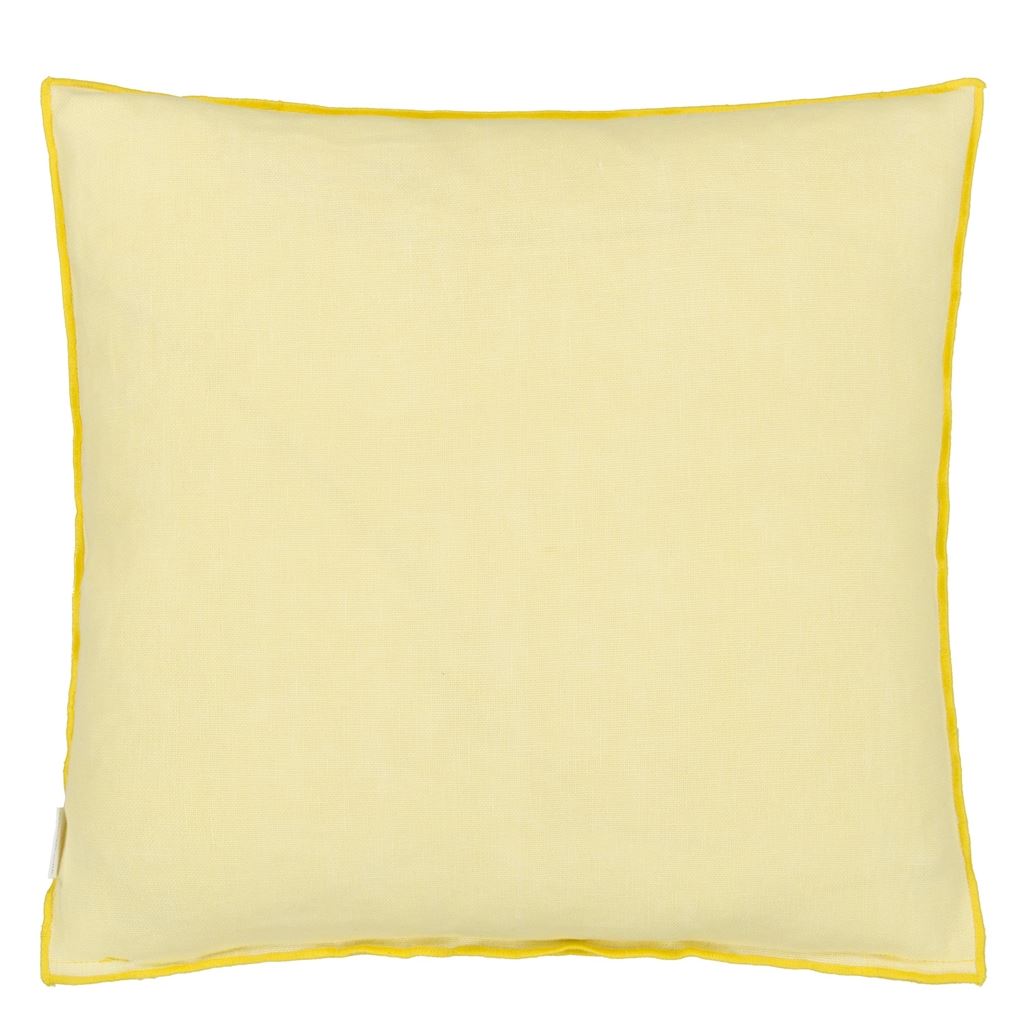 Brera Lino Mimosa & Primrose Cushion - Reverse