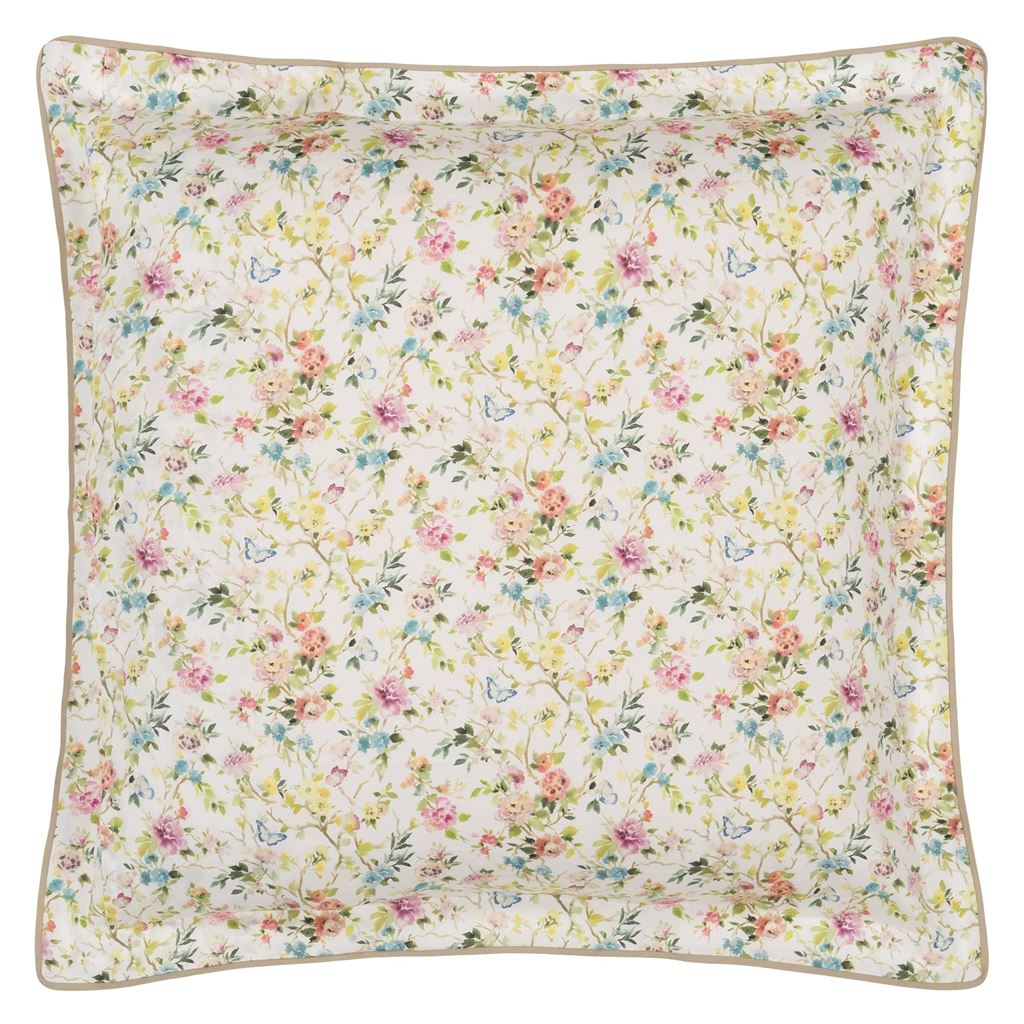 Fiore d'Acqua Peony European Sham - Reverse