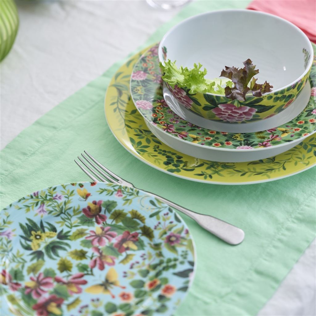 Ikebana Damask Dinner Plates