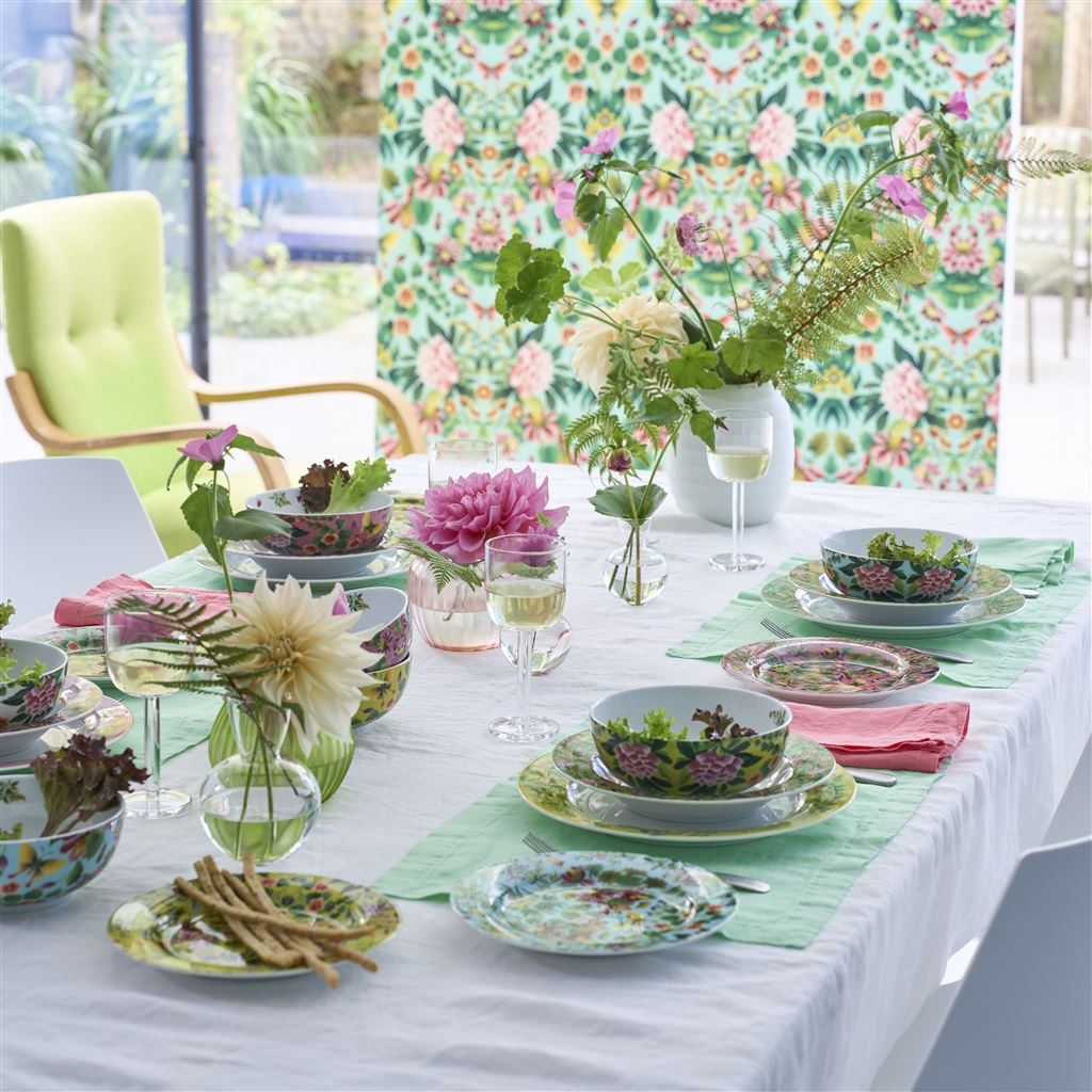 Ikebana Damask Cereal Bowls