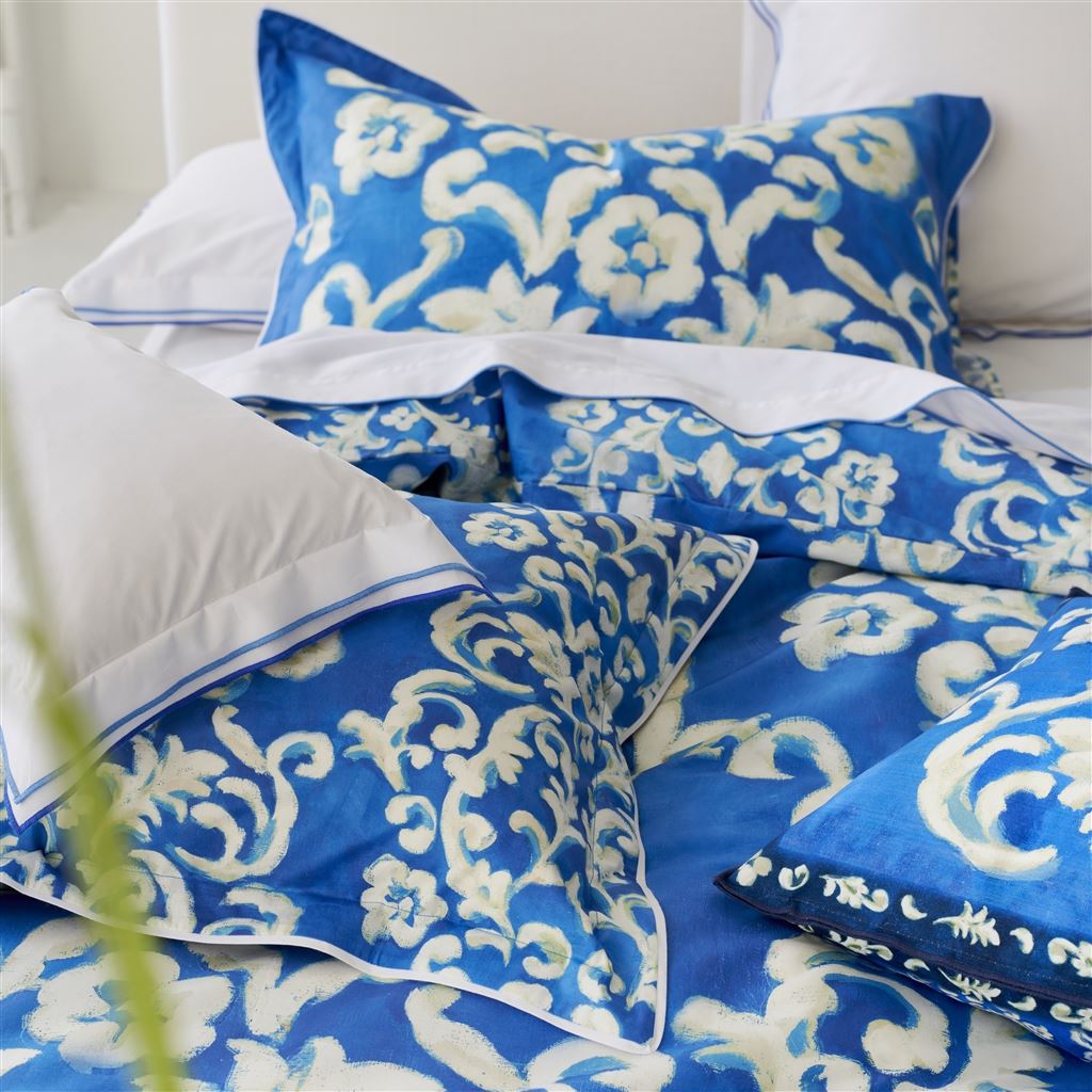 Isolotto Cobalt Cotton Bed Linen