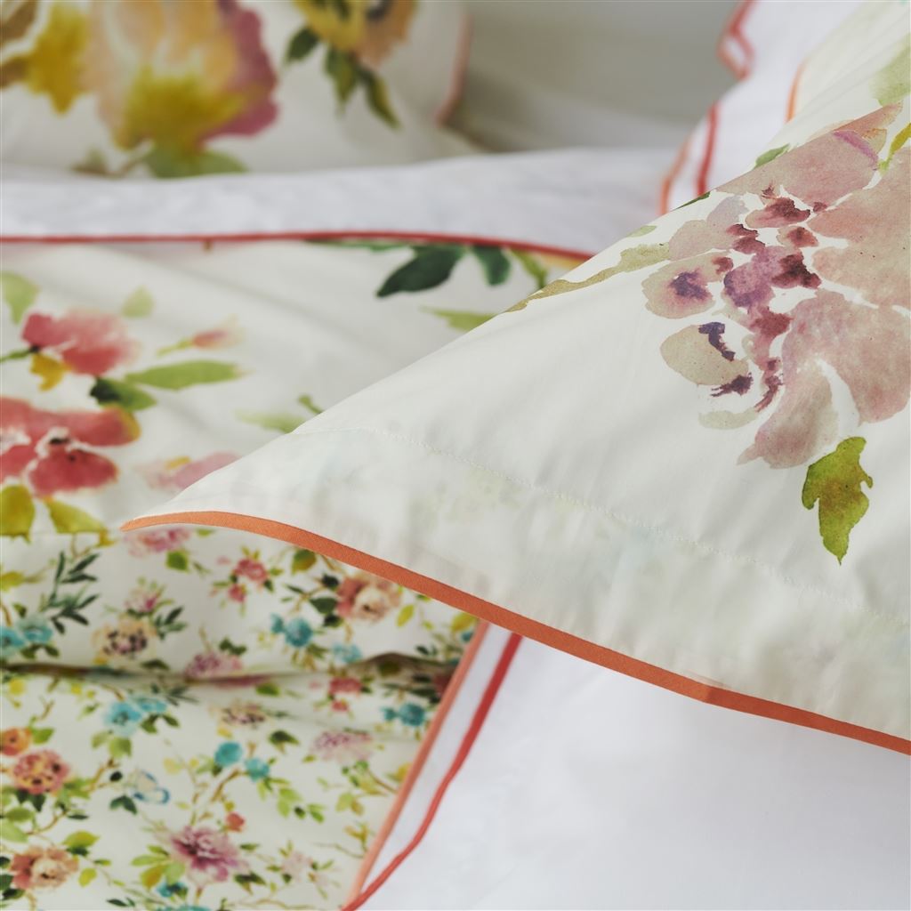 Fiore D'acqua Peony Cotton Bed Linen