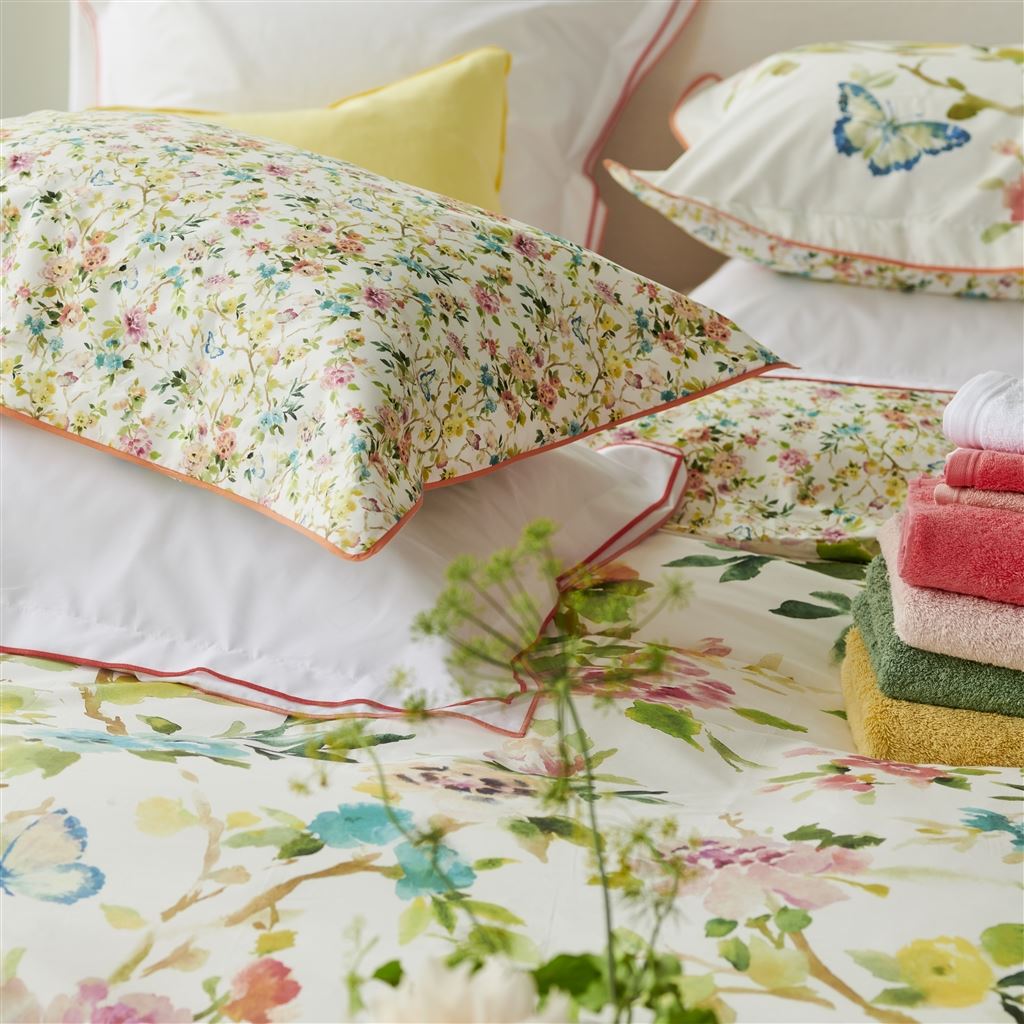 Fiore D'acqua Peony Cotton Bed Linen