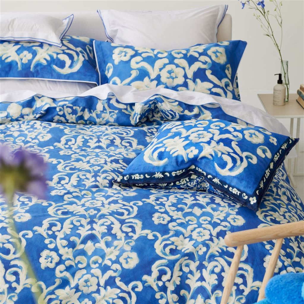 Isolotto Cobalt Cotton Bed Linen