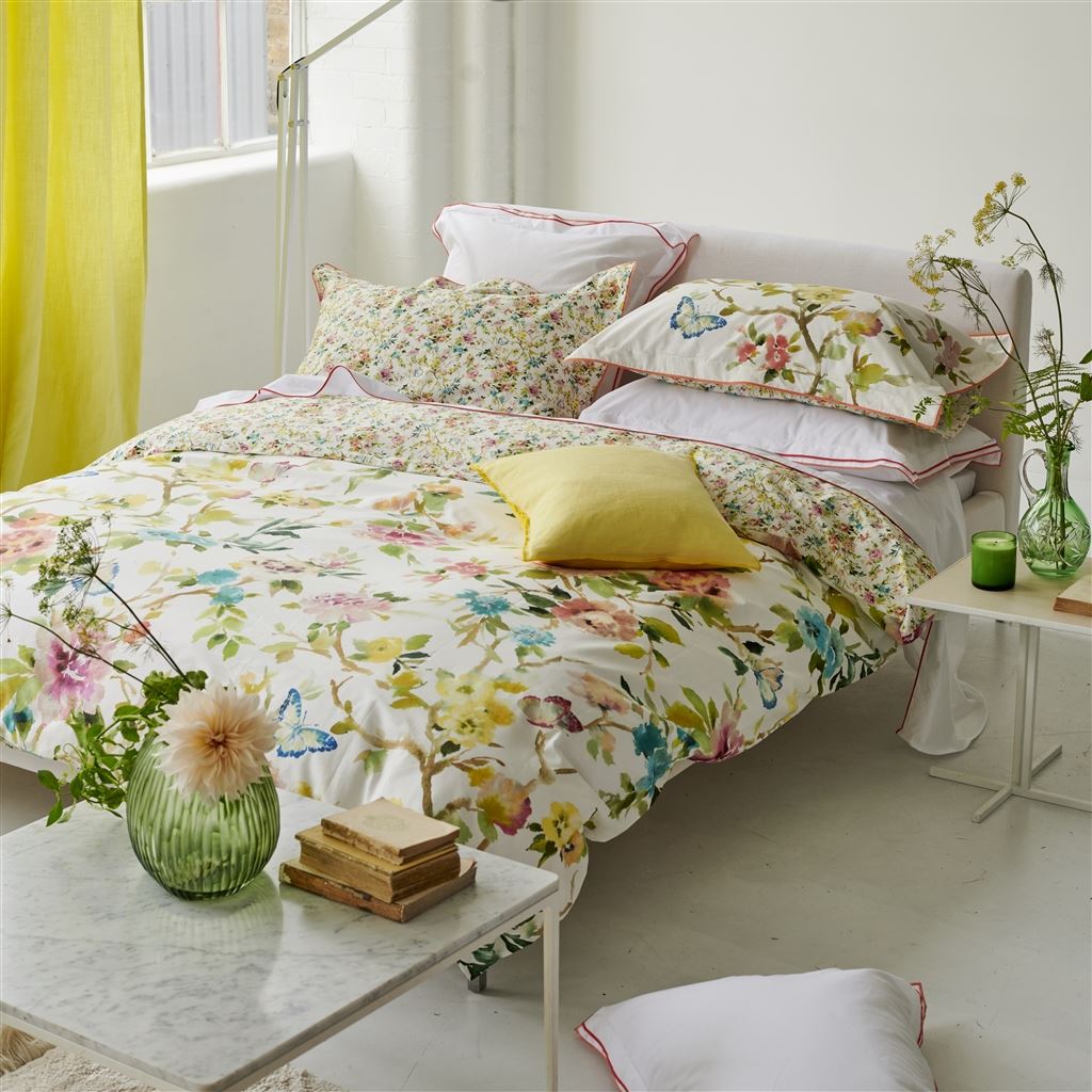 Fiore D'acqua Peony Cotton Bed Linen