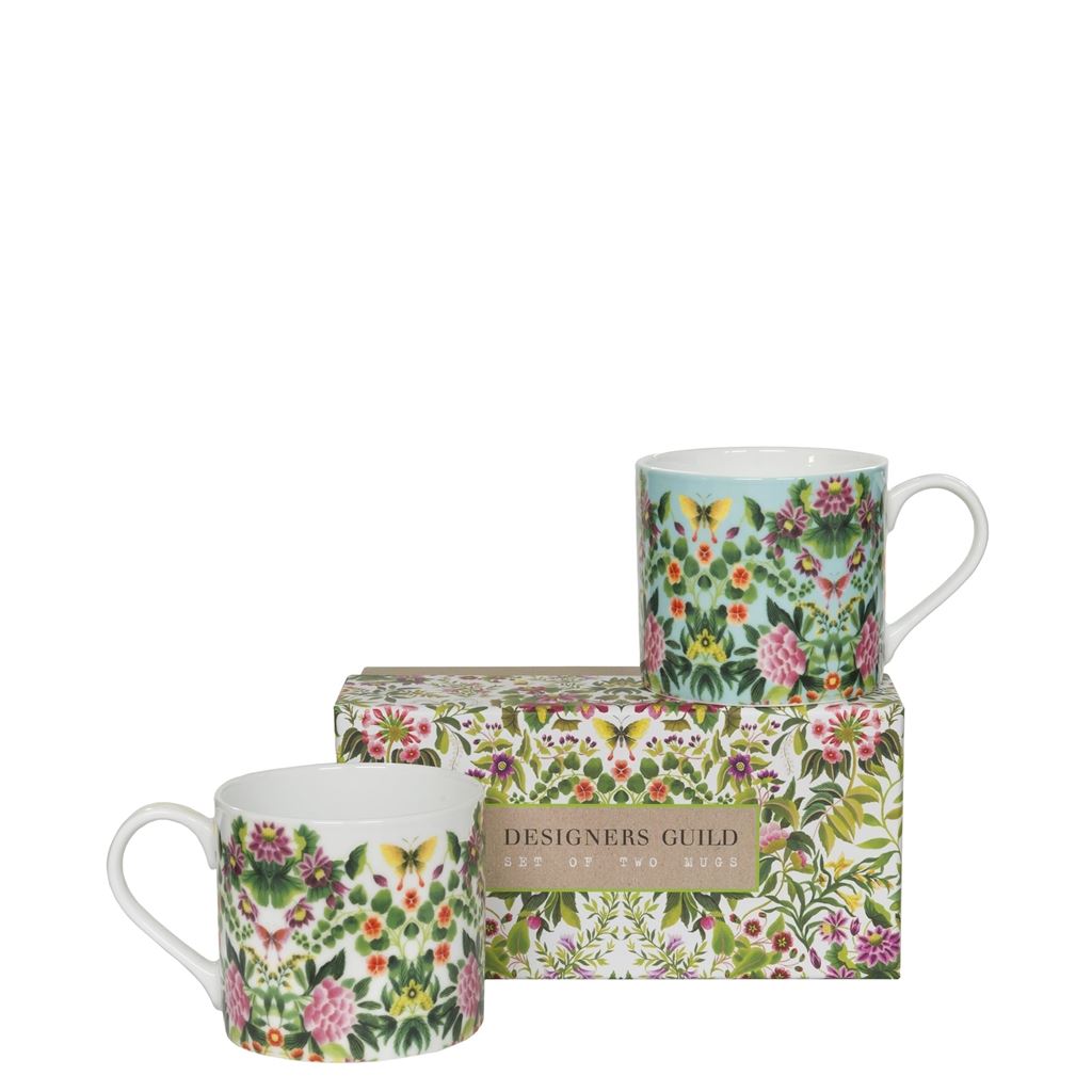 Ikebana Damask set of 2 Mugs