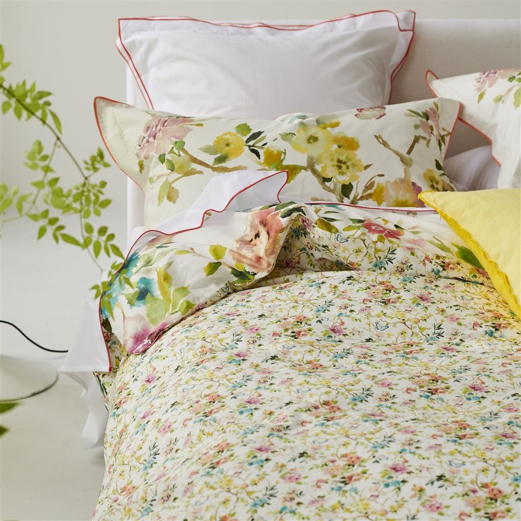 Fiore D'acqua Peony Cotton Bed Linen