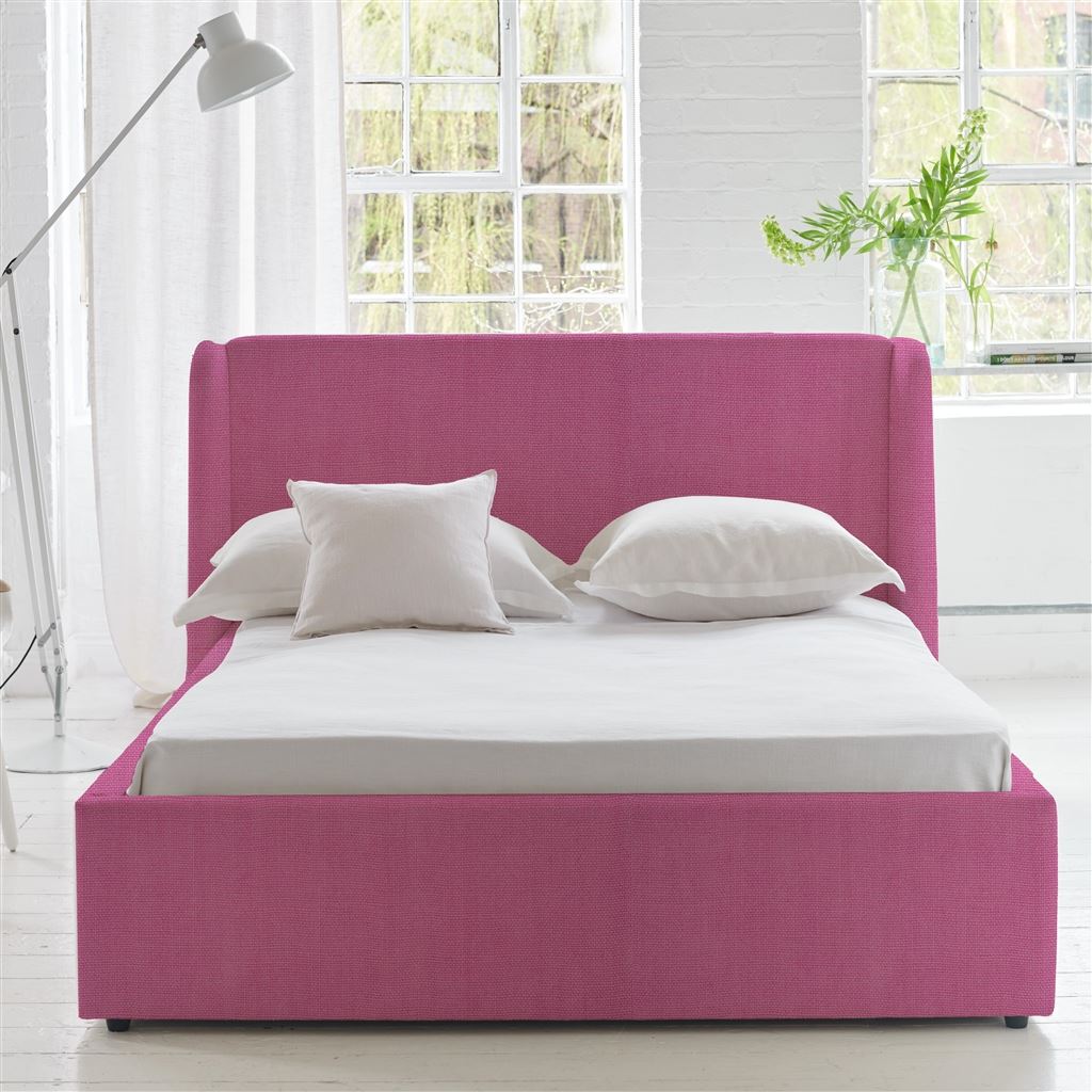 Amalfi Bed -Double - Brera Lino - Peony