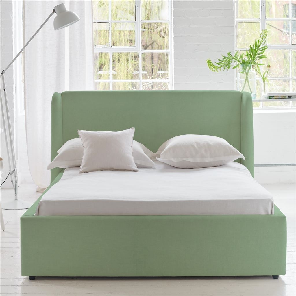 Amalfi Bed -Double - Cassia Velvet - Eau de Nil