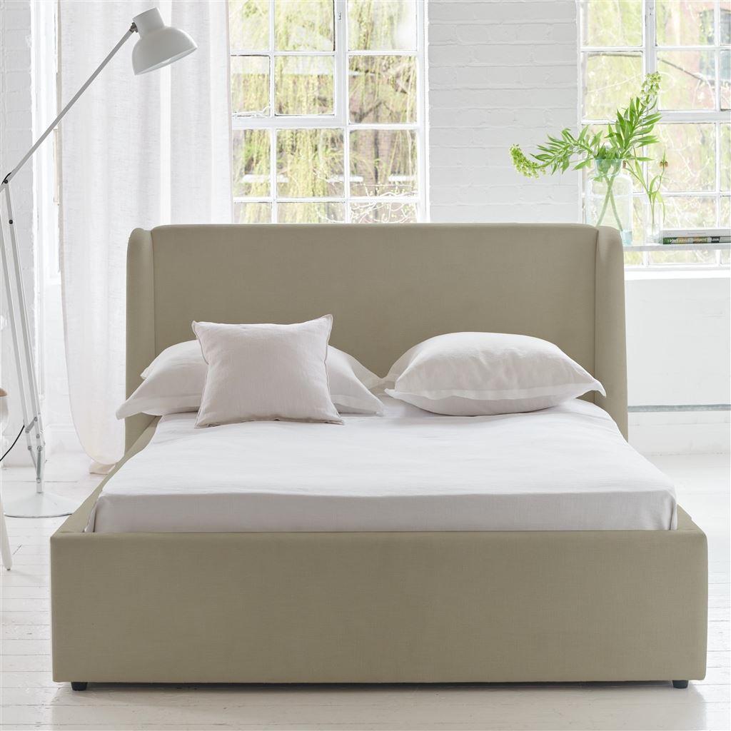 Amalfi Bed -Single - Cassia Velvet - Linen