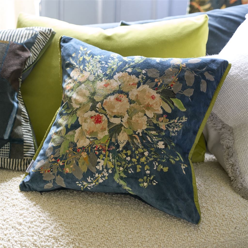 Margaretta Velours Noir Velvet Cushion