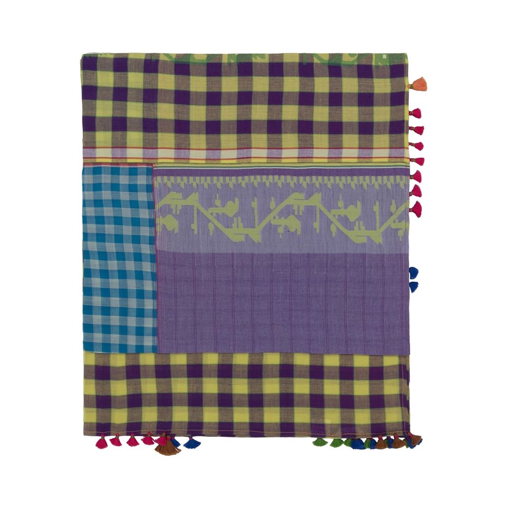 Purple & Blue Check Injiri Scarf