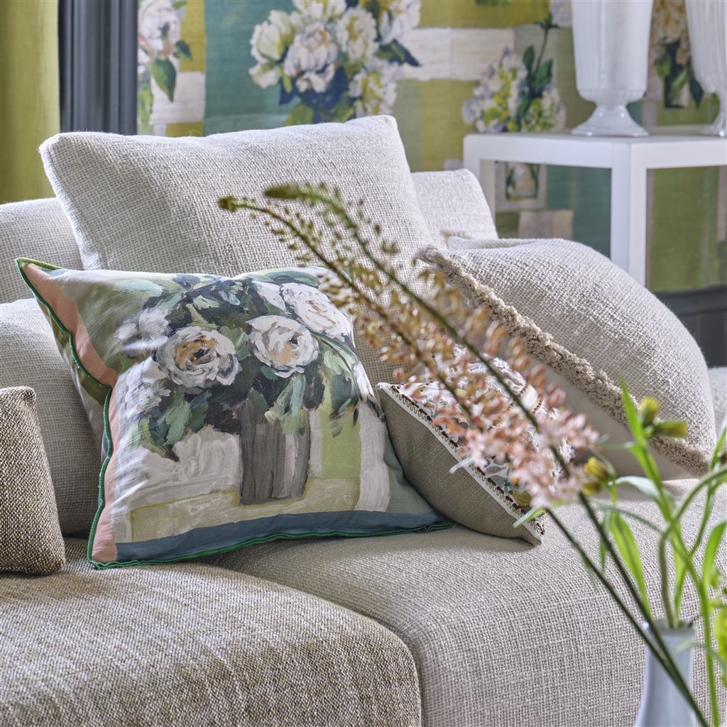 Celadon Vase Celadon Cotton Cushion