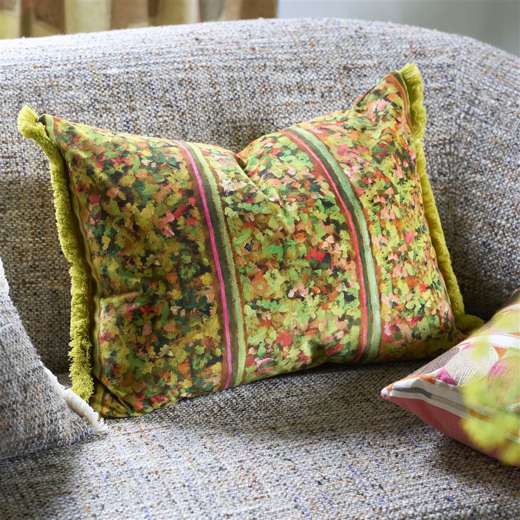 Sanzai Persimmon Velvet Cushion
