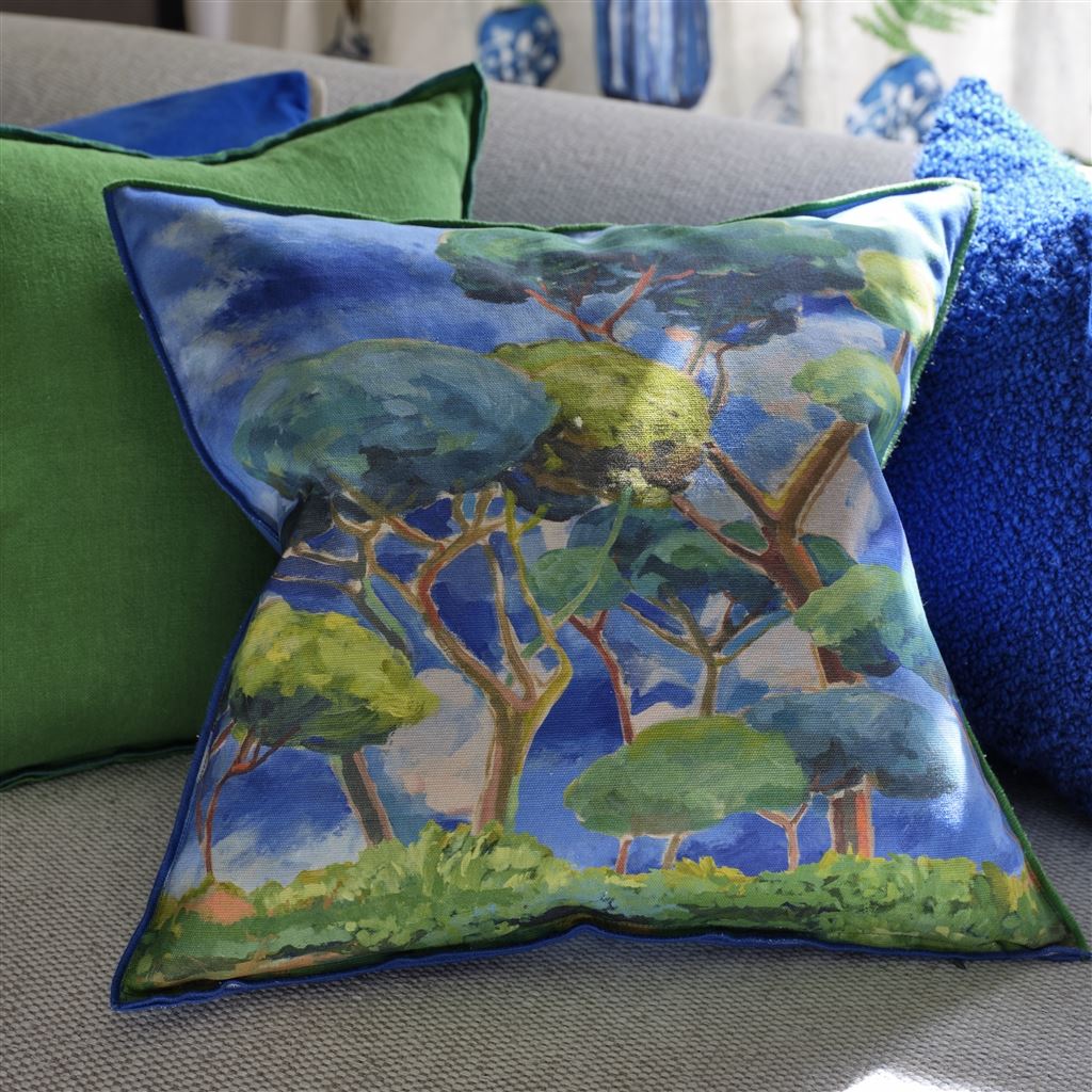 Matsu Cobalt Cotton Cushion