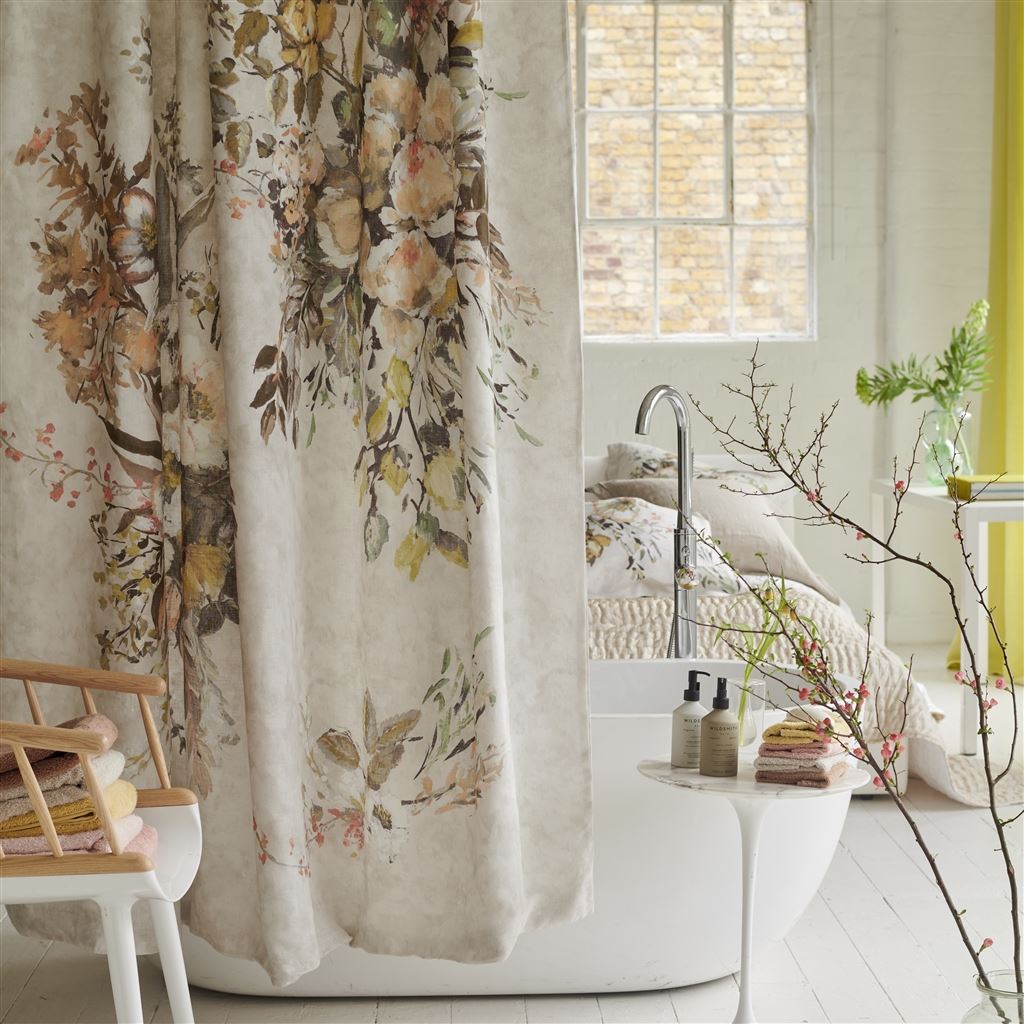 Margaretta Sepia Shower Curtain