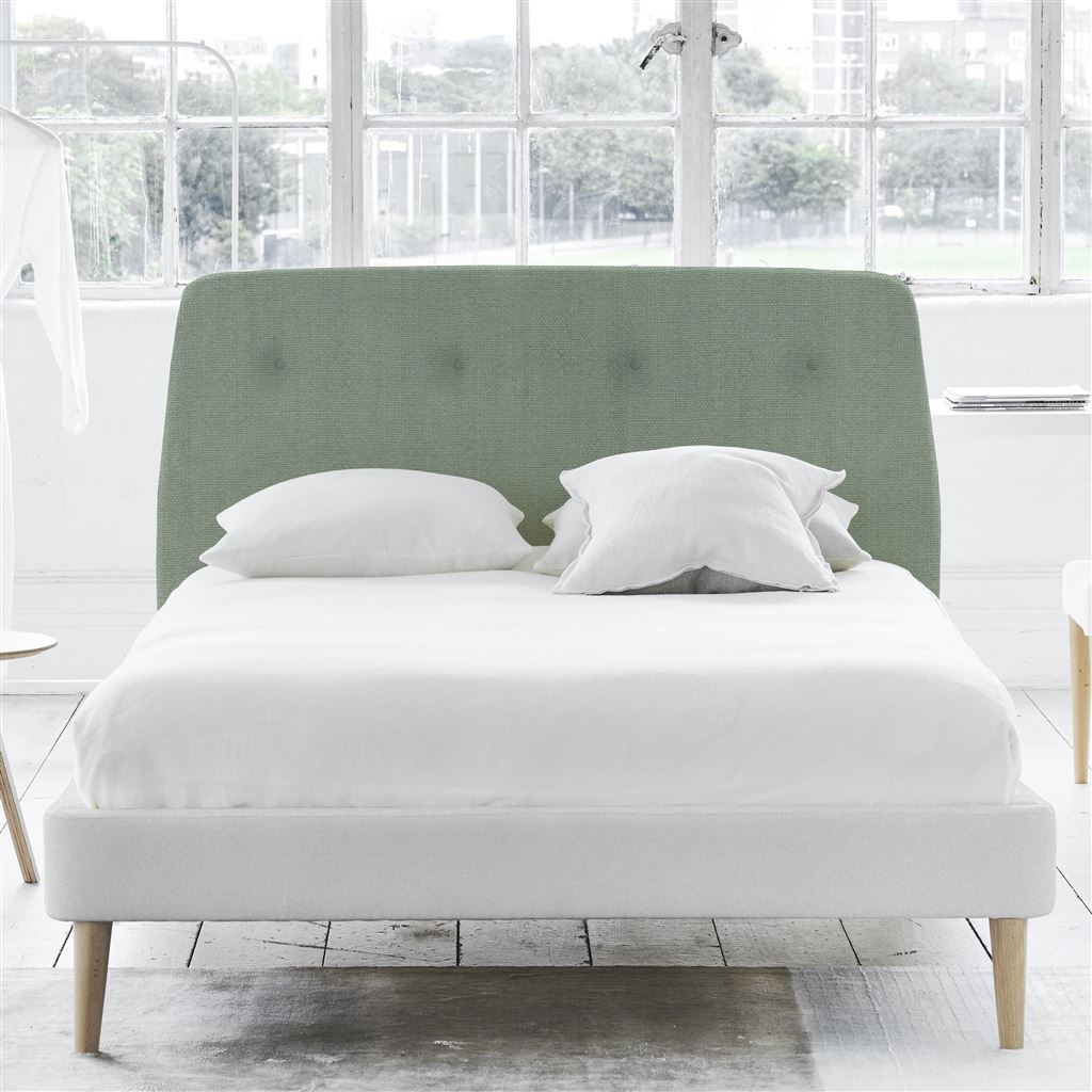Cosmo Superking Headboard - Self Buttons - Brera Lino Jade