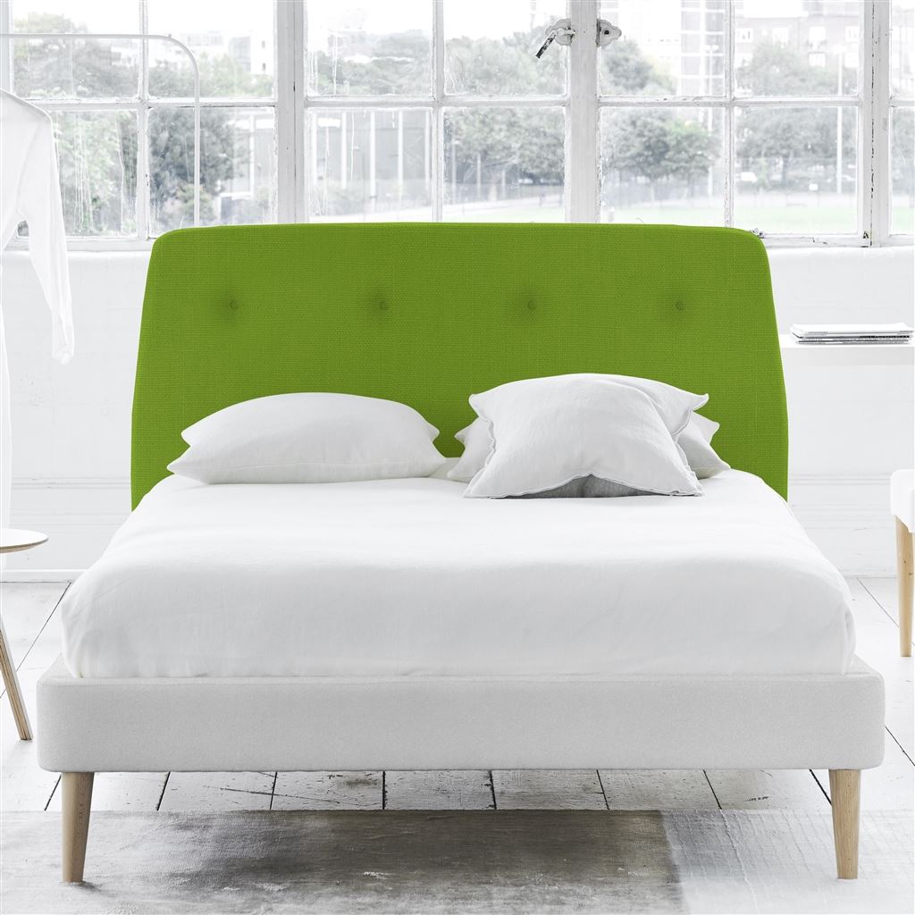 Cosmo Superking Headboard - Self Buttons - Brera Lino Leaf