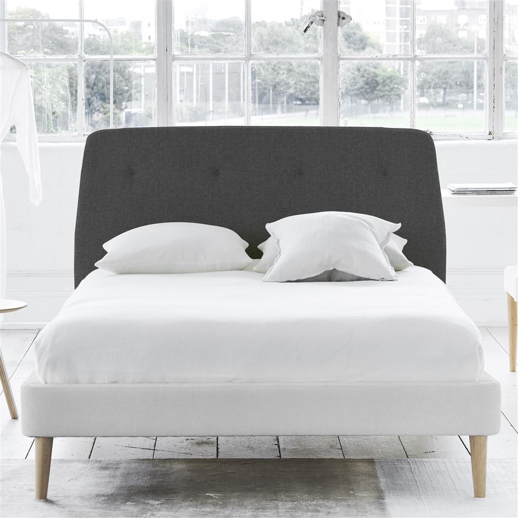 Cosmo Superking Headboard - Self Buttons - Rothesay Smoke