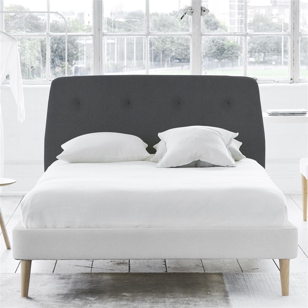 Cosmo Double Headboard - Self Buttons - Cassia Granite