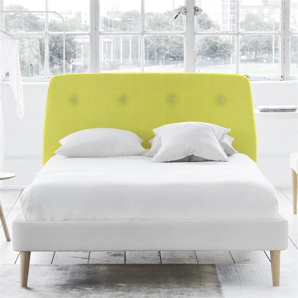 Cosmo Superking Headboard - White Buttons - Brera Lino Alchemilla