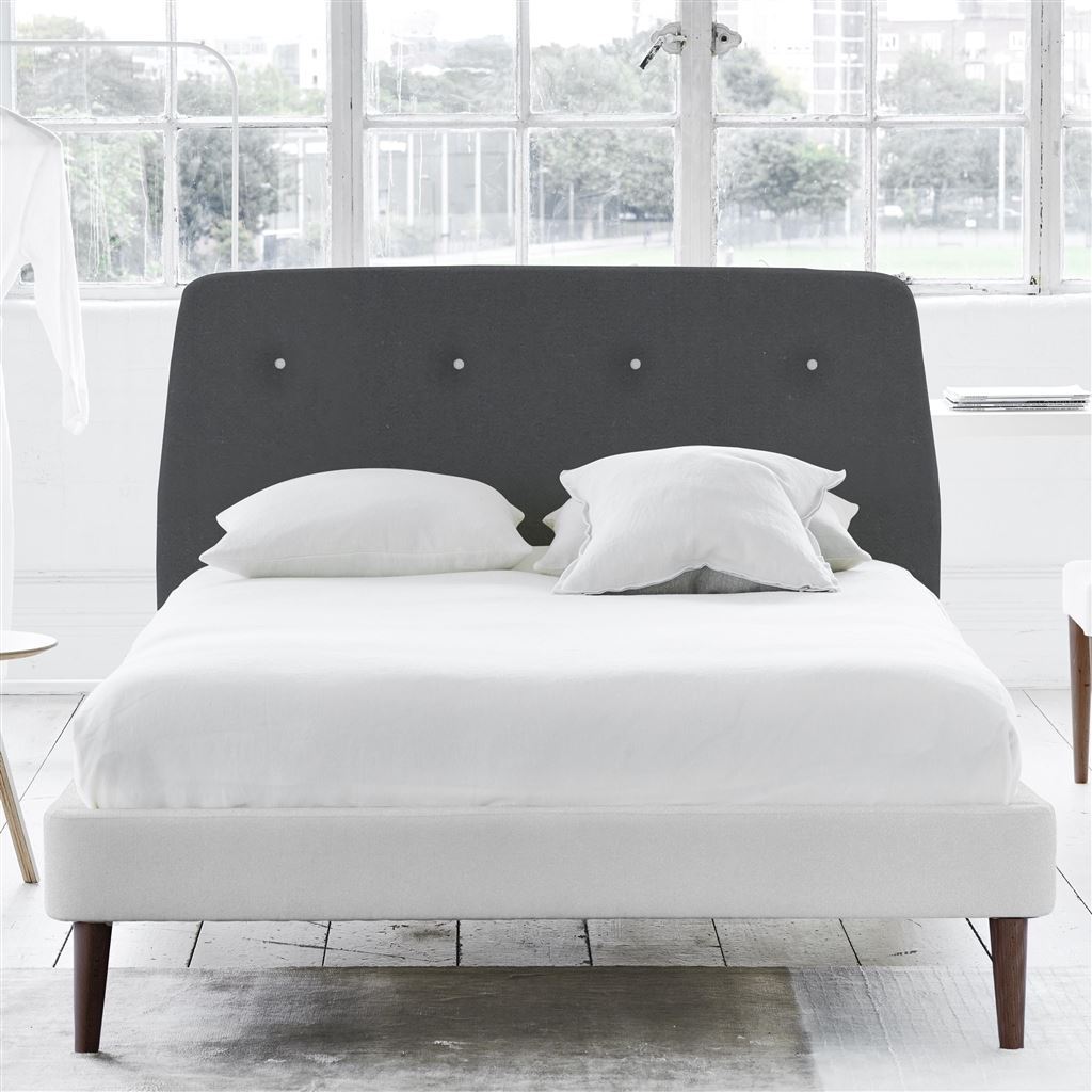 Cosmo Superking Headboard - White Buttons - Cassia Mist