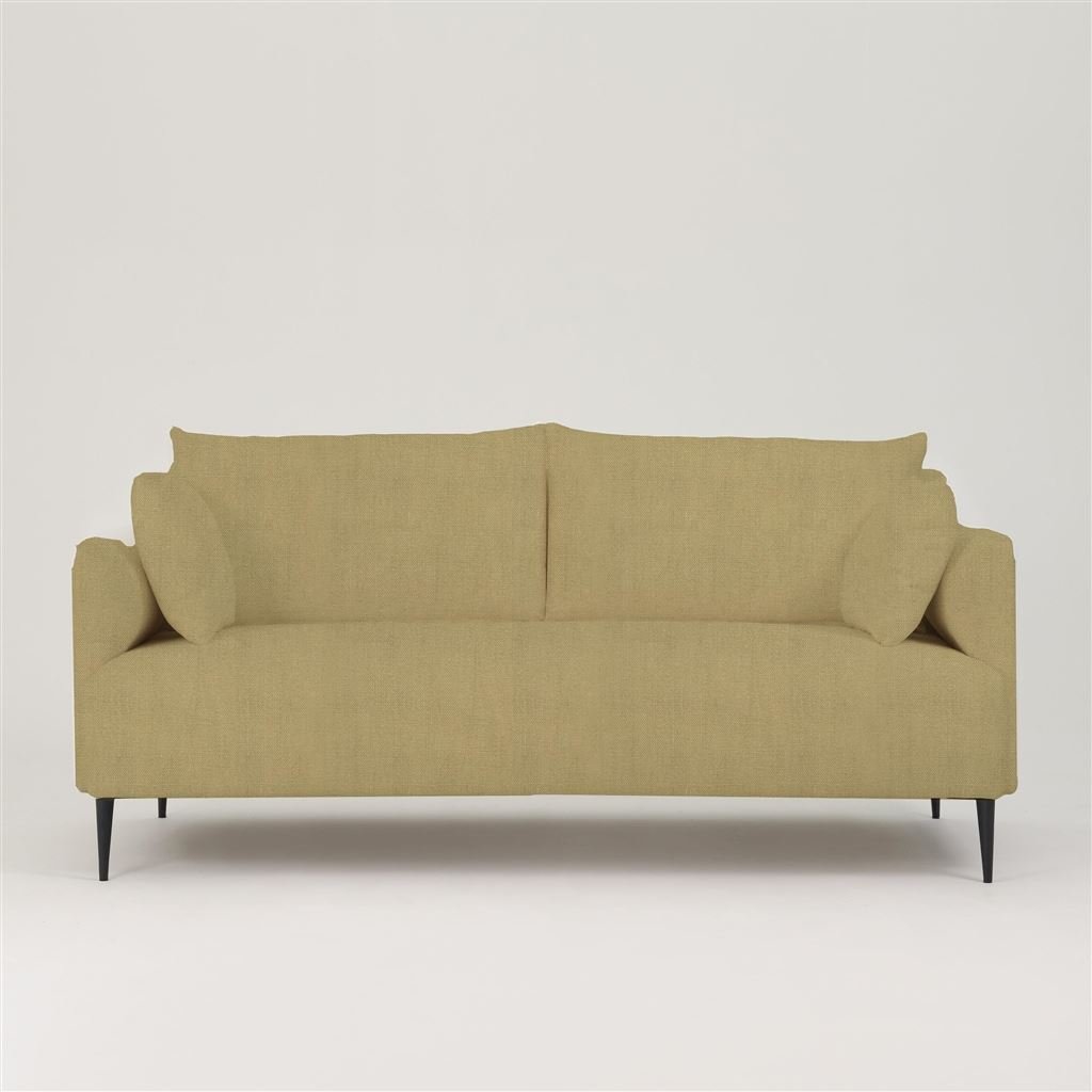 Positano 2.5 seater - Matt Black Legs - Brera Lino Hemp