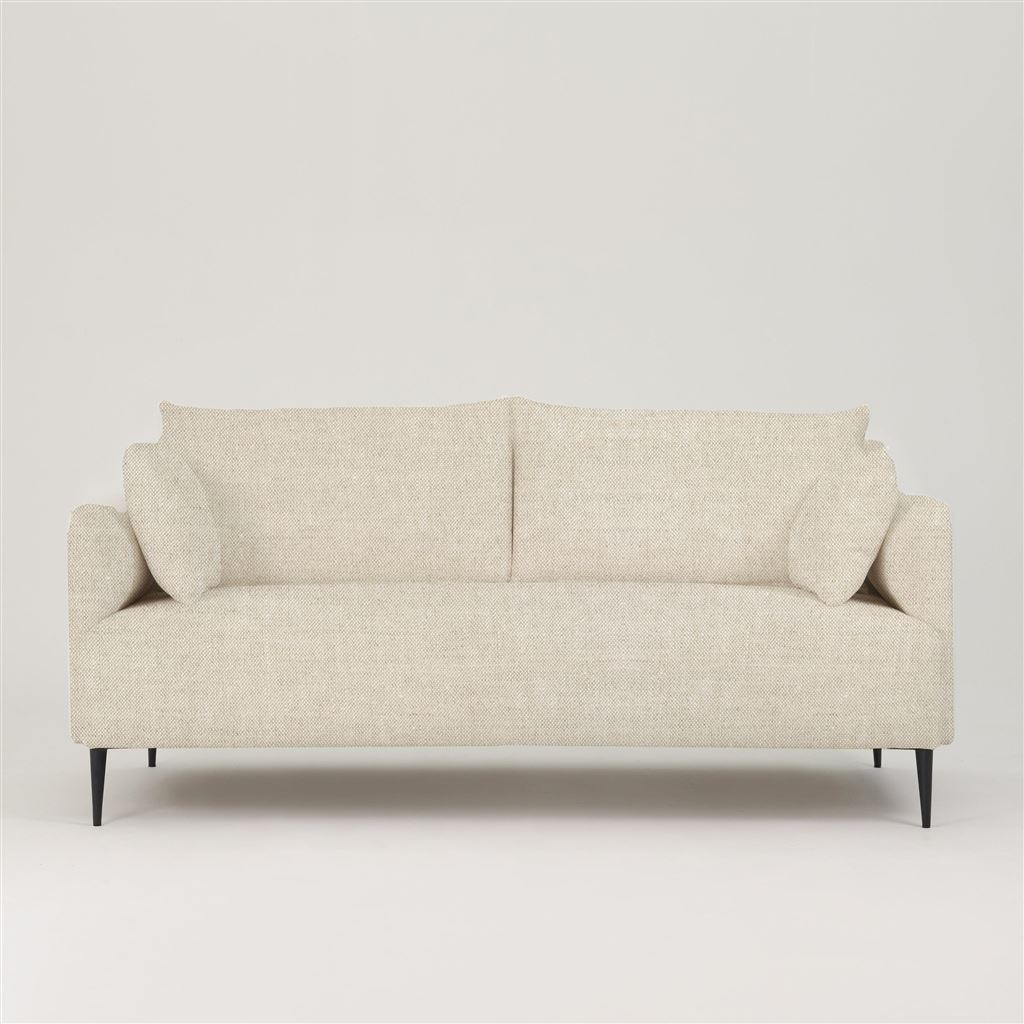 Positano 2.5 seater - Matt Black Legs - Brera Lino Natural 