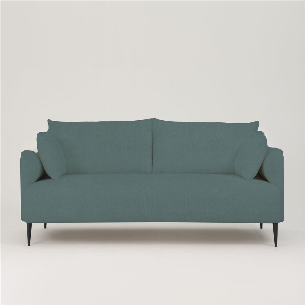 Positano 2.5 seater - Matt Black Legs - Brera Lino Cadet