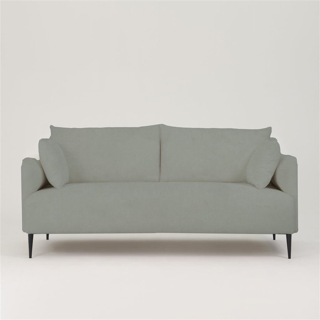 Positano 2.5 seater - Matt Black Legs - Cassia Velvet Zinc