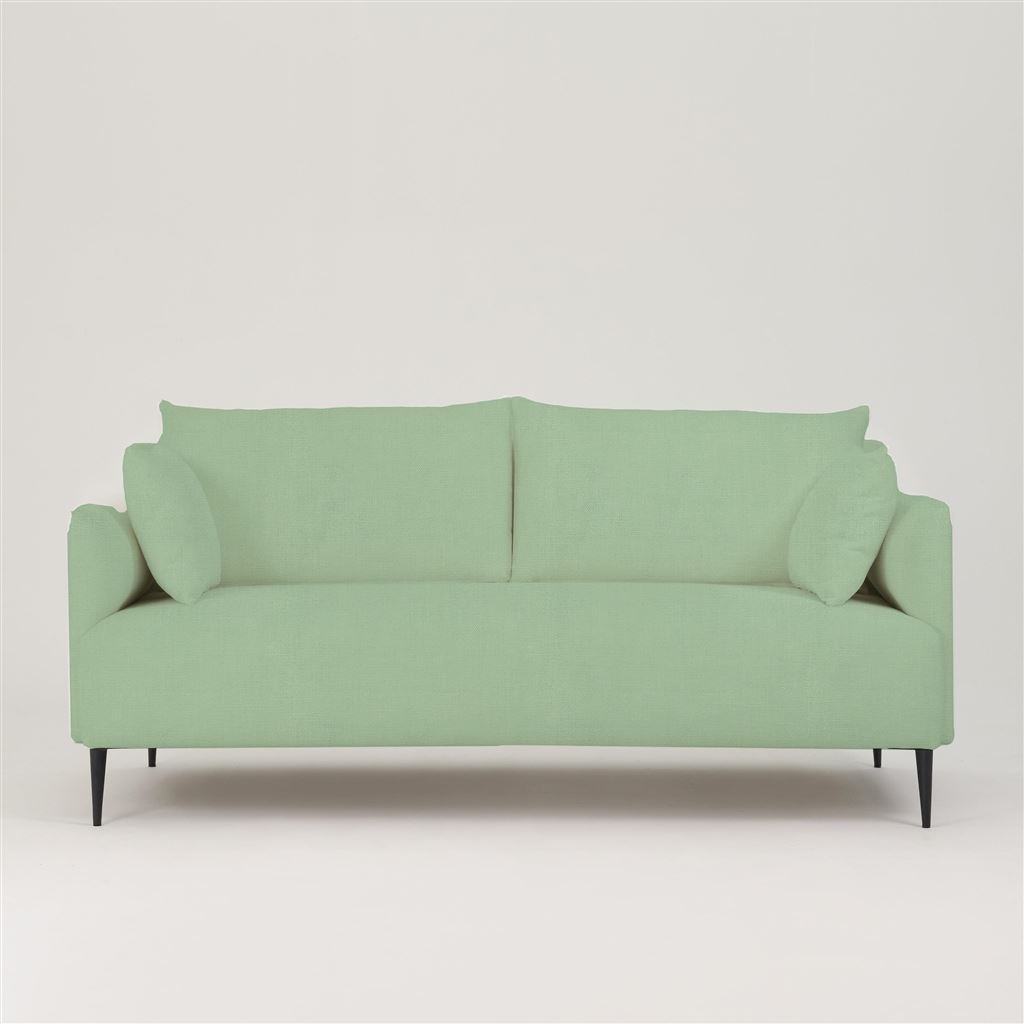 Positano 2.5 seater - Matt Black Legs - Brera Lino Pale Jade