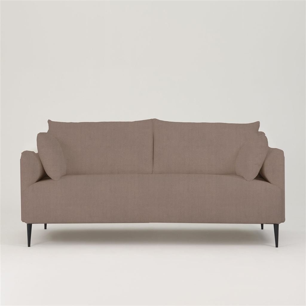 Positano 2.5 seater - Matt Black Legs - Brera Lino Cameo