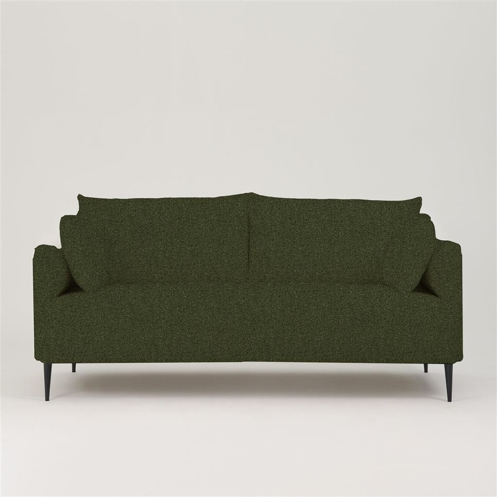 Positano 2.5 seater - Matt Black Legs - Aria Forest