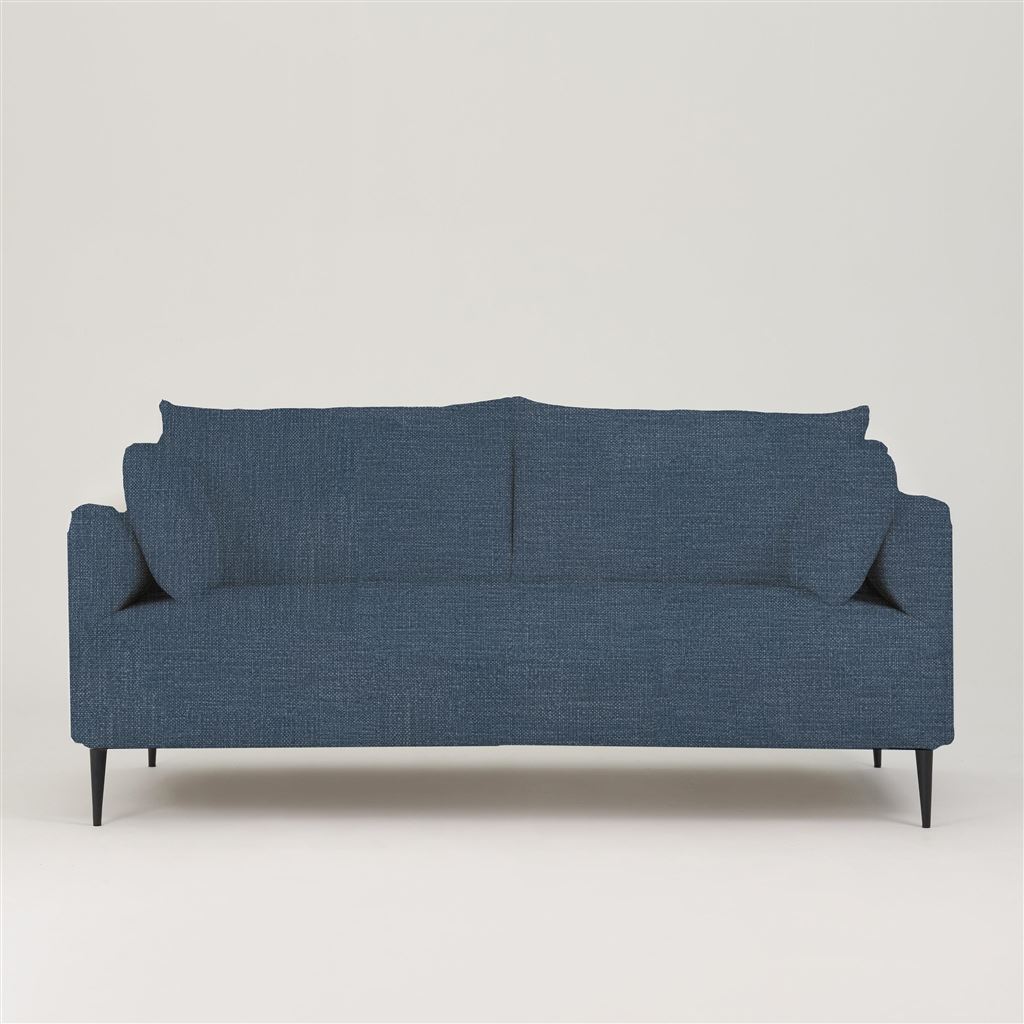 Positano 2.5 seater - Matt Black Legs - Tortona Denim