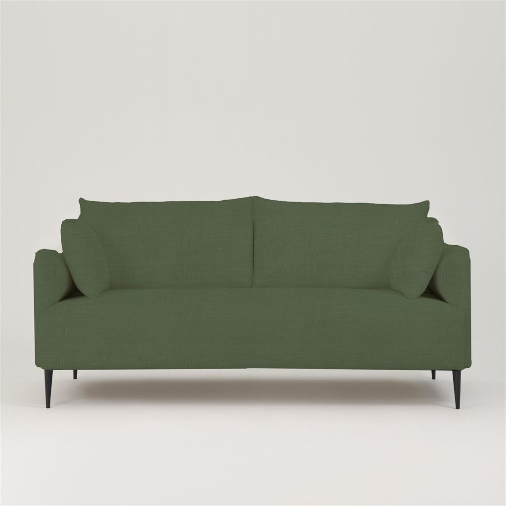 Positano 3 seater - Matt Black Legs - Brera Lino Quercus