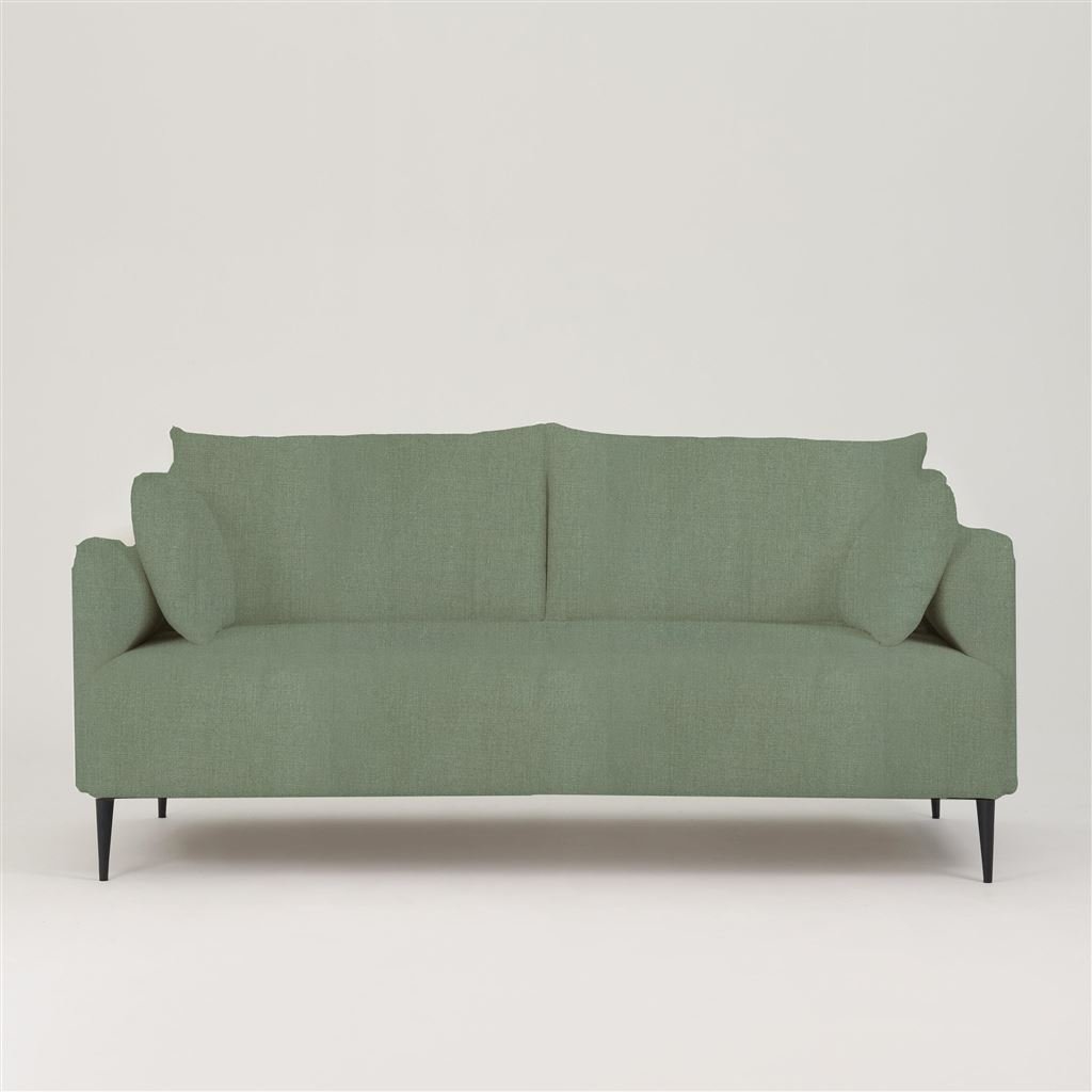 Positano 3 seater - Matt Black Legs - Brera Lino Thyme