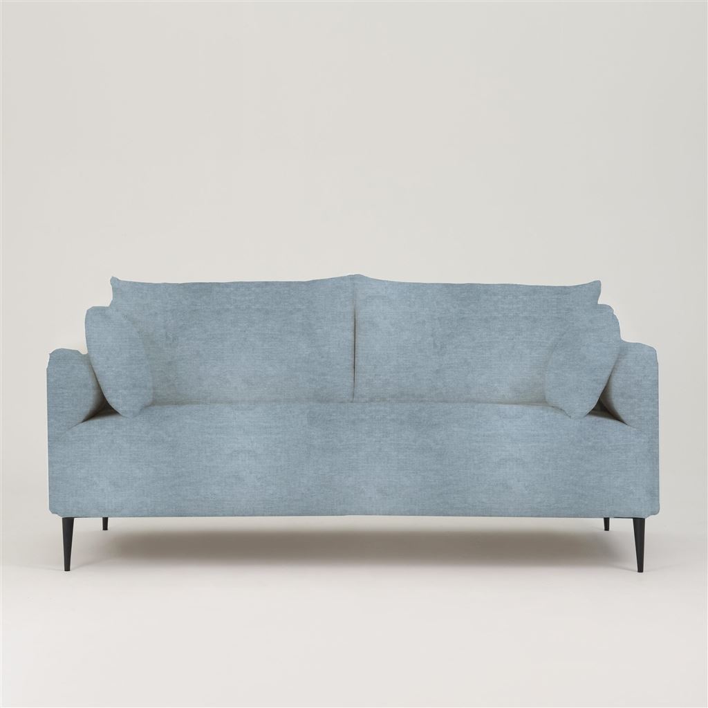 Positano 3 seater - Matt Black Legs - Tarazona Mist