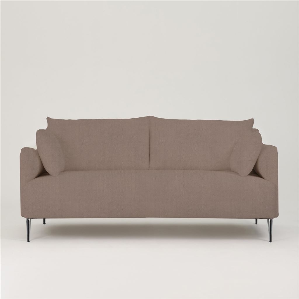 Positano 2.5 seater - Polished Steel Legs - Brera Lino Cameo