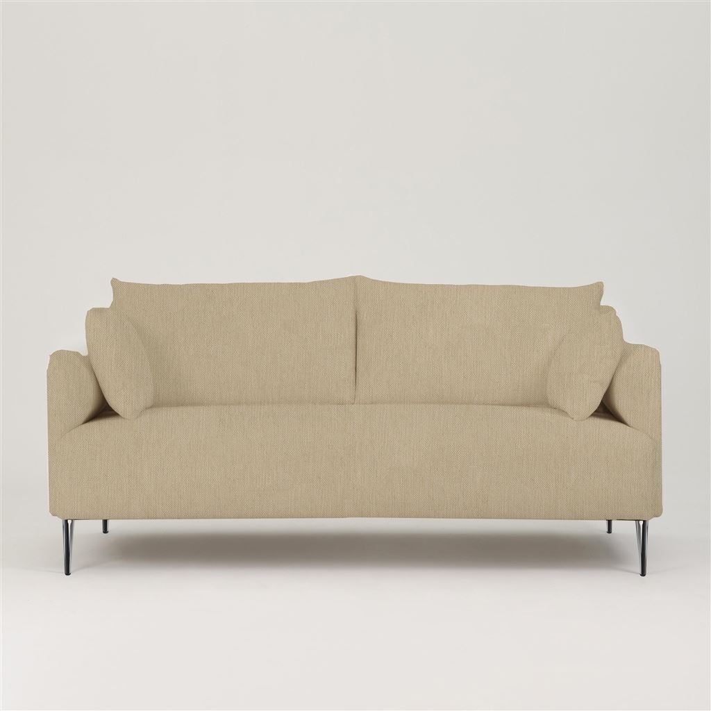 Positano 2.5 seater - Polished Steel Legs - Tortona Ecru