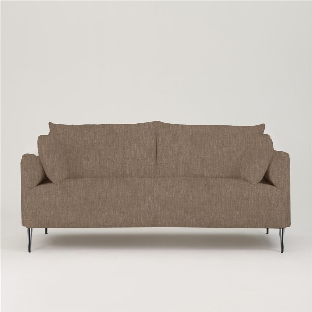 Positano 2.5 seater - Polished Steel Legs - Tortona Moleskin
