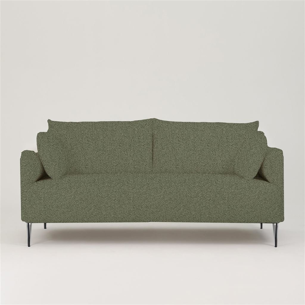 Positano 3 seater - Polished Steel Legs - Aria Vintage Green