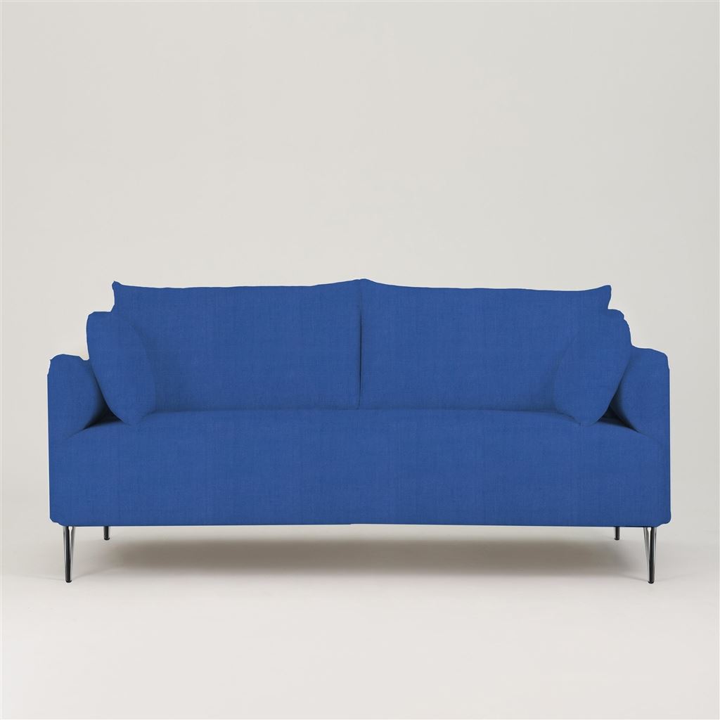 Positano 3 seater - Polished Steel Legs - Brera Lino Lagoon