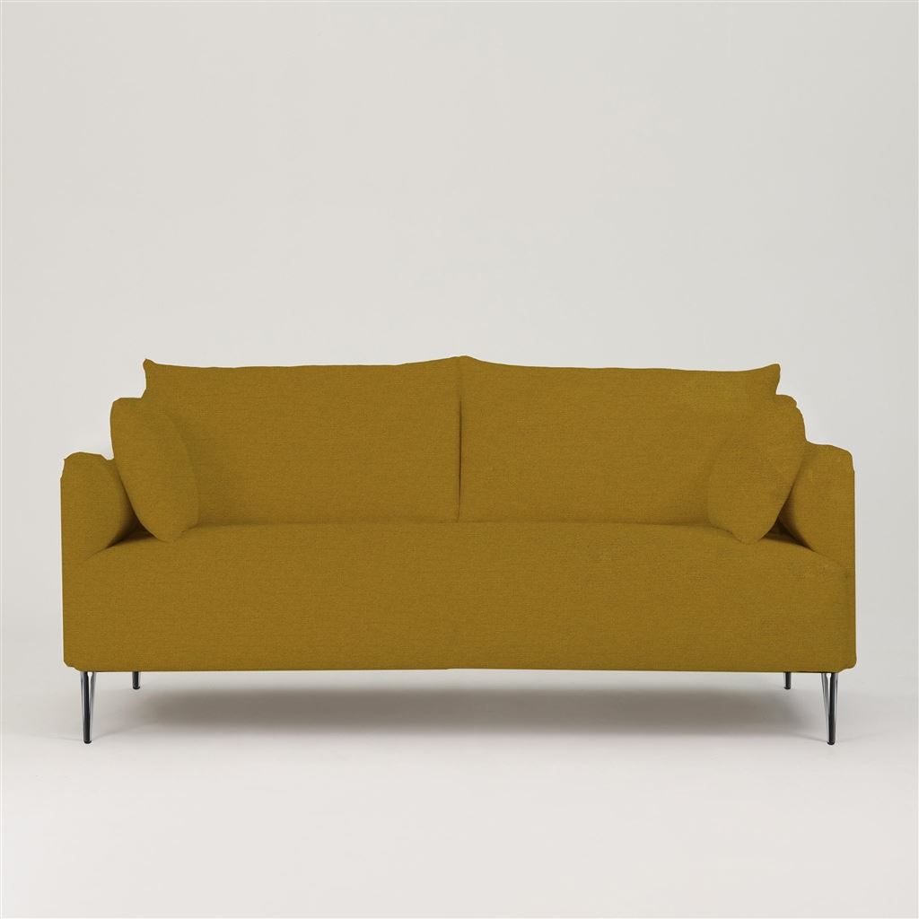 Positano 3 seater - Polished Steel Legs - Tarazona Ochre