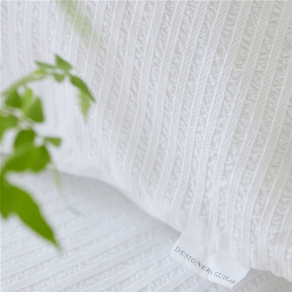 Mayfield Seersucker Chalk Cotton Bed Linen