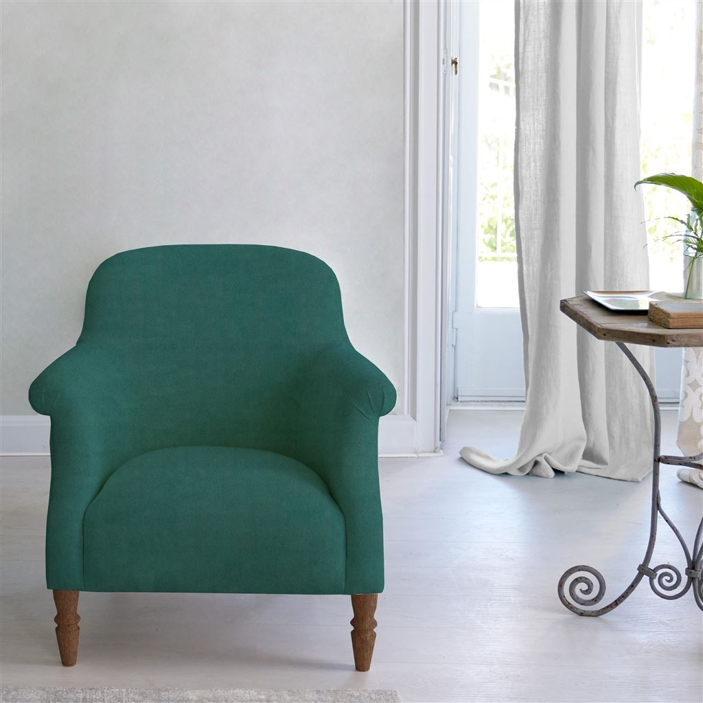 Paris Chair - Cassia - Azure - Walnut Leg
