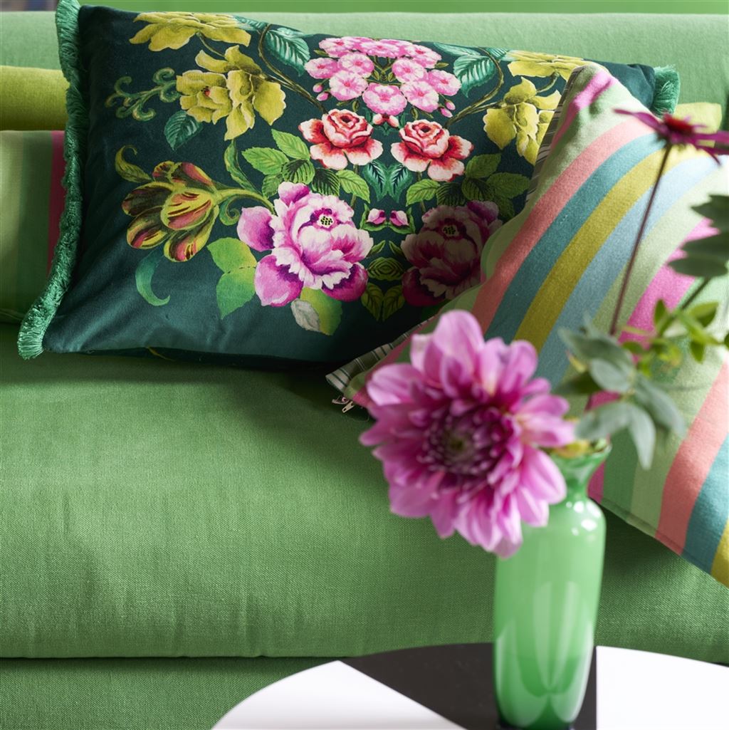 Eleonora Velours Viridian Decorative Pillow